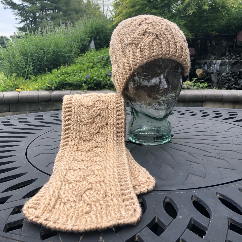 Handmade Hat and Scarf Set by BLD